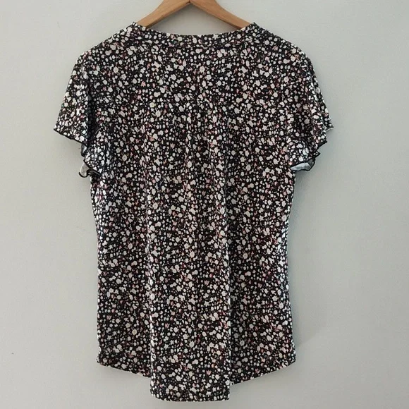 Bundle of 2 Cotton Knit T Shirts Size L Spring Summer Casual Floral Comfy Flowy - Picture 3 of 12